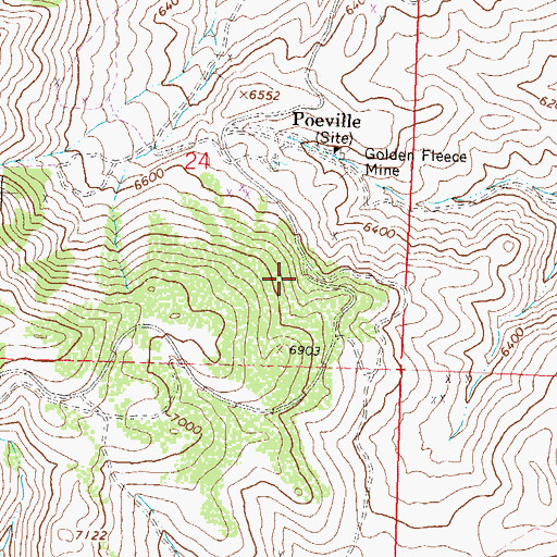 Topographic Map of Peavine Mining District, NV