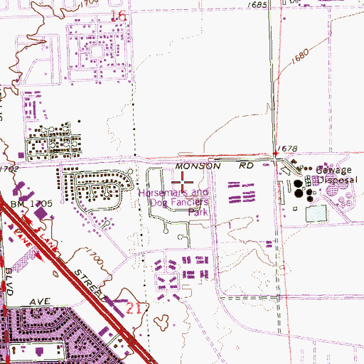 Topographic Map of Cynthia Cunningham Elementary School, NV