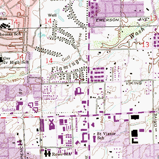 Topographic Map of Helen J Stewart Special School, NV