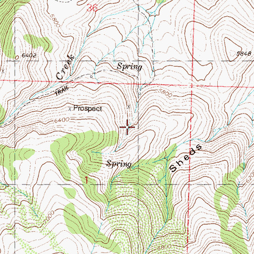 Topographic Map of Deephole Mining District, NV