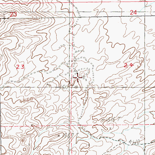 Topographic Map of Sundog Mine, NV