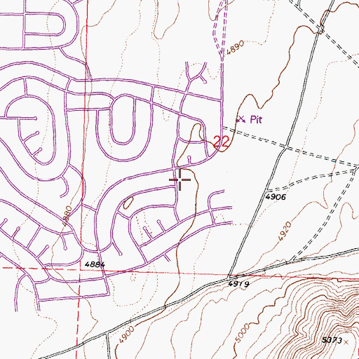 Topographic Map of Gene Scarselli Elementary School, NV