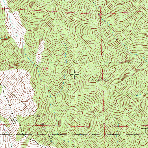 Topographic Map of Charleston Mining District, NV