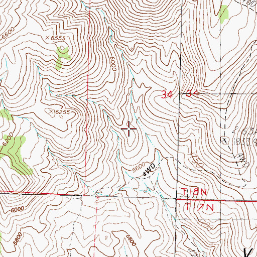 Topographic Map of Chalk Hills Mining District, NV