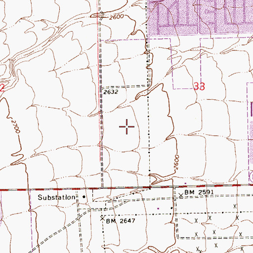 Topographic Map of Walter E Jacobson Elementary School, NV