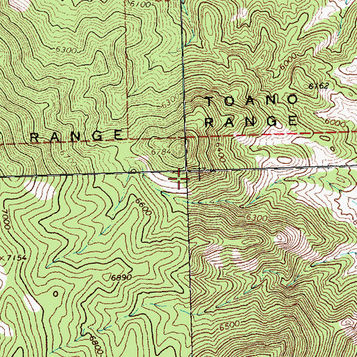 Topographic Map of Loray Mining District, NV
