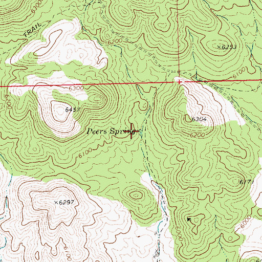 Topographic Map of Peers Spring, NV