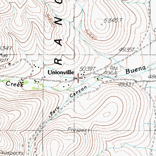 Topographic Map of Unionville School (historical), NV