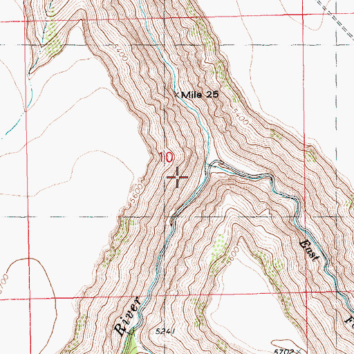 Topographic Map of Jarbidge Canyon, ID