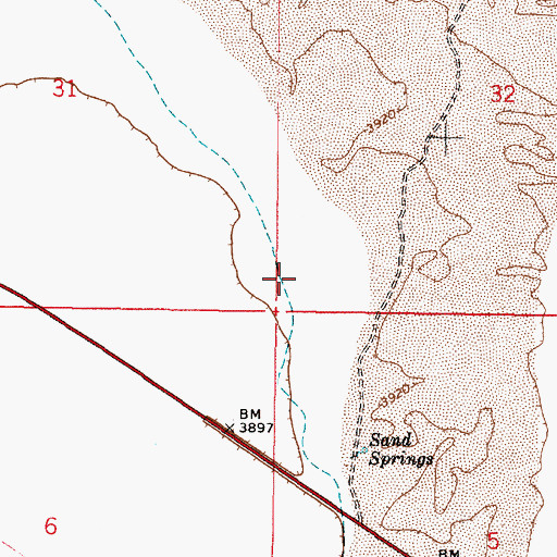 Topographic Map of Sand Hill Station (historical), NV