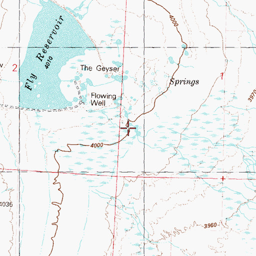 Topographic Map of The Geyser Well, NV