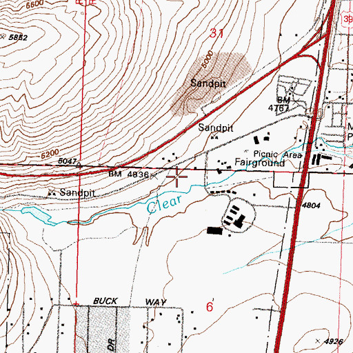 Topographic Map of Thornton (historical), NV