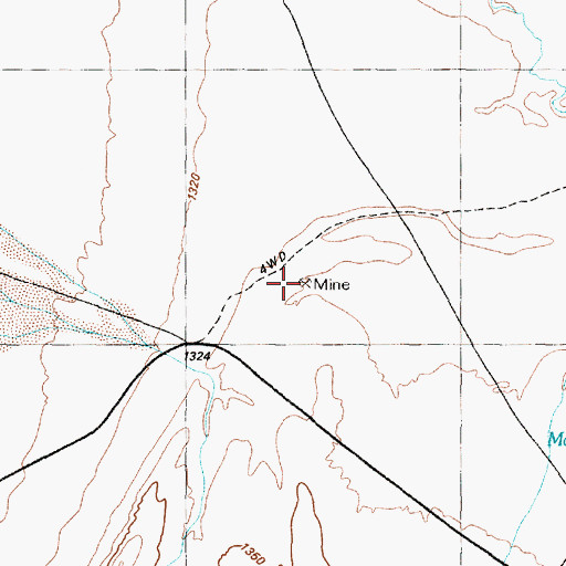 Topographic Map of Devils Corral, NV