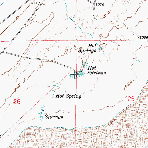 Topographic Map of Smith Creek Valley Hot Springs, NV
