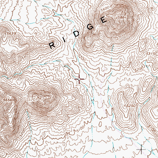 Topographic Map of Mount Jackson Ridge, NV