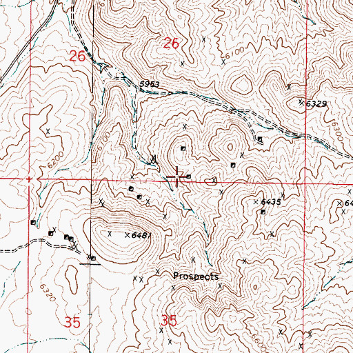 Topographic Map of Gold Basin Mine, NV