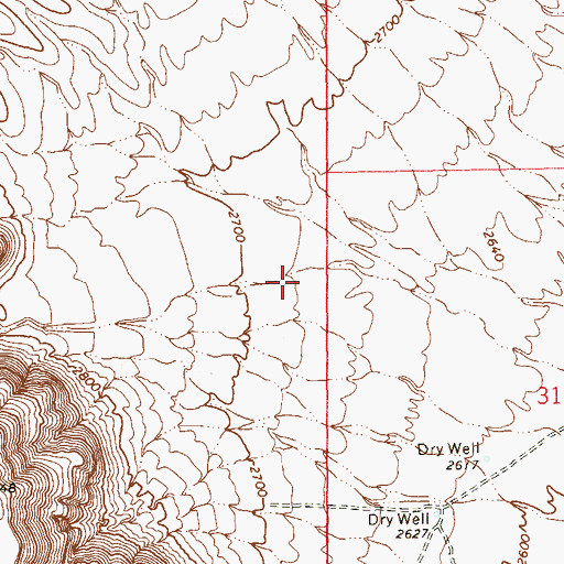 Topographic Map of Bishop Gorman High School, NV