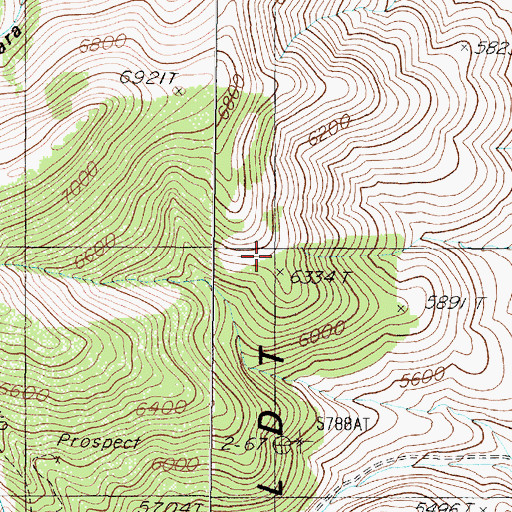 Topographic Map of Star Mining District, NV