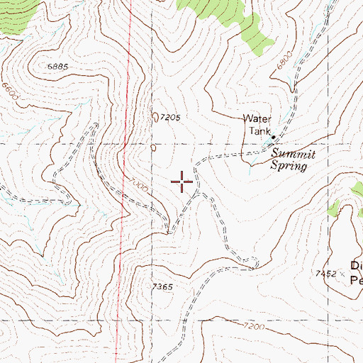 Topographic Map of Bert Fitz Summit, NV