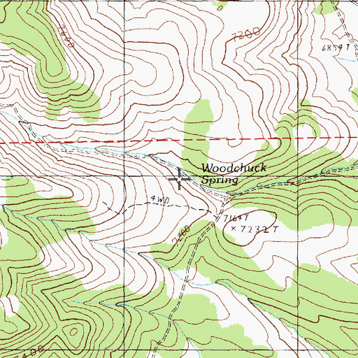 Topographic Map of Woodchuck Spring, NV