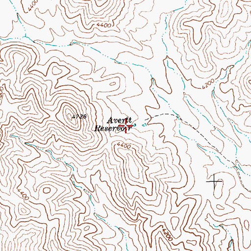 Topographic Map of Averett Reservoir, NV