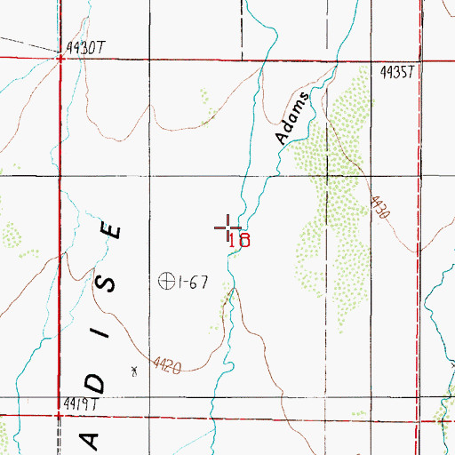 Topographic Map of Adams Slough, NV