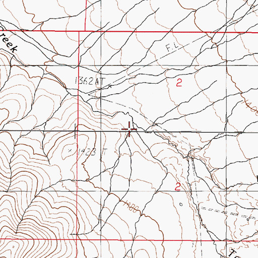 Topographic Map of Chimney Creek, NV