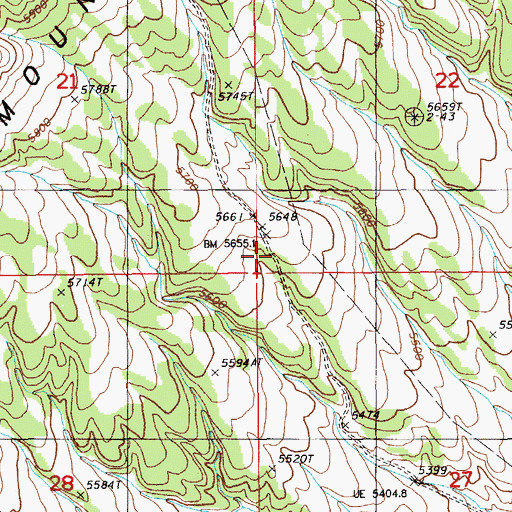 Topographic Map of Elko Hamilton Stage Route, NV