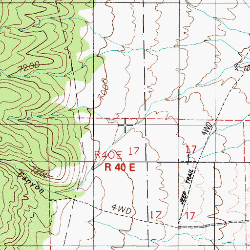 Topographic Map of Vales Canyon, NV