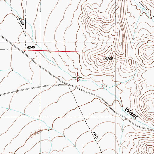 Topographic Map of West Northumberland Canyon, NV