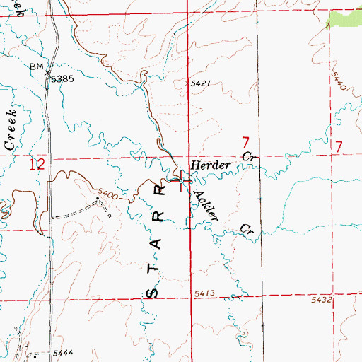 Topographic Map of Ackler Creek, NV