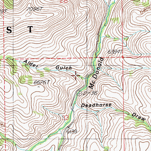 Topographic Map of Alder Gulch, NV