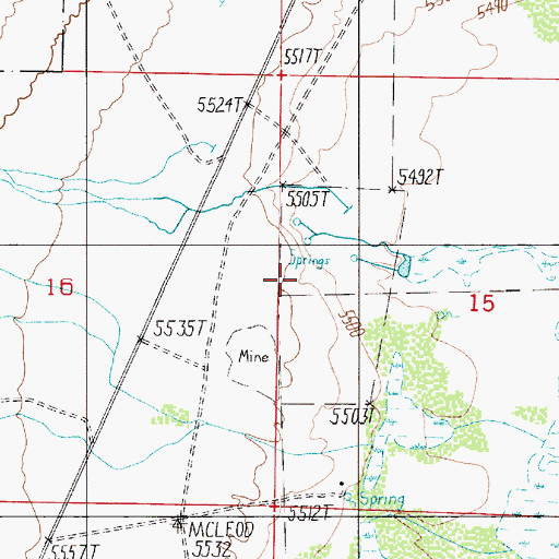 Topographic Map of Alice Gendron Creek, NV