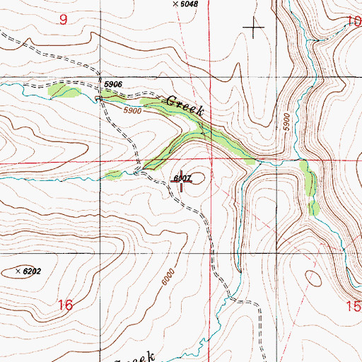 Topographic Map of Alkali Creek, NV