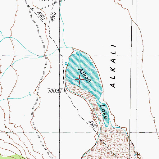 Topographic Map of Alkali Lake, NV