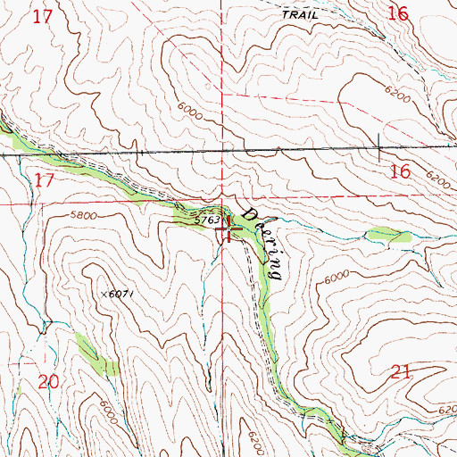 Topographic Map of Alles Creek, NV