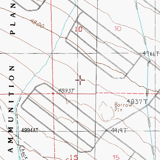Topographic Map of Alum Creek, NV