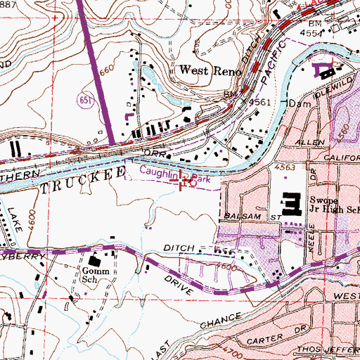 Topographic Map of Alum Creek, NV