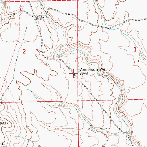 Topographic Map of Anderson Well, NV