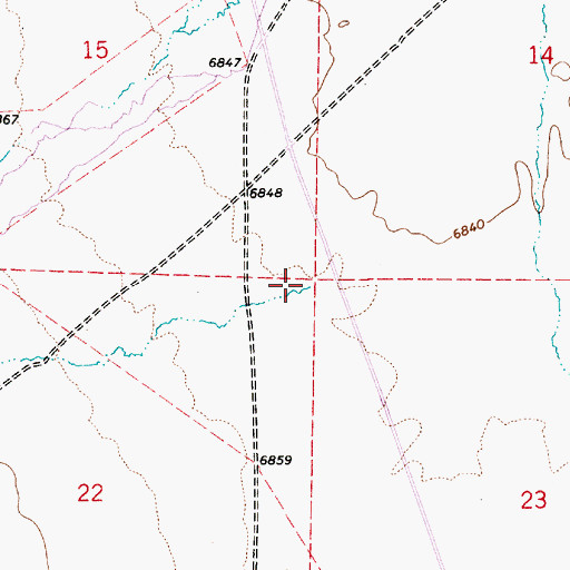 Topographic Map of Andrews Creek, NV