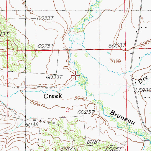 Topographic Map of Annie Creek, NV