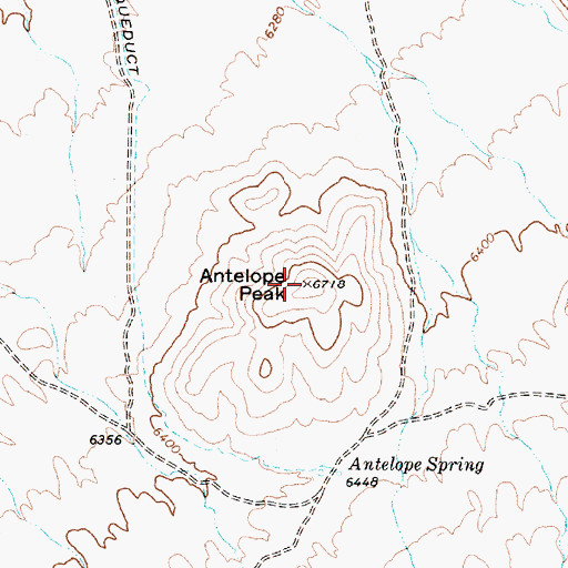 Topographic Map of Antelope Peak, NV