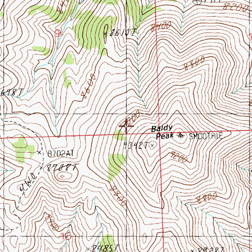 Topographic Map of Antelope Range, NV