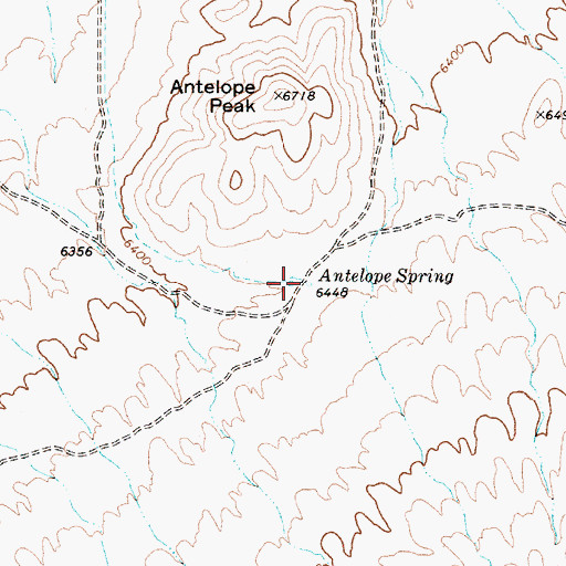 Topographic Map of Antelope Spring, NV
