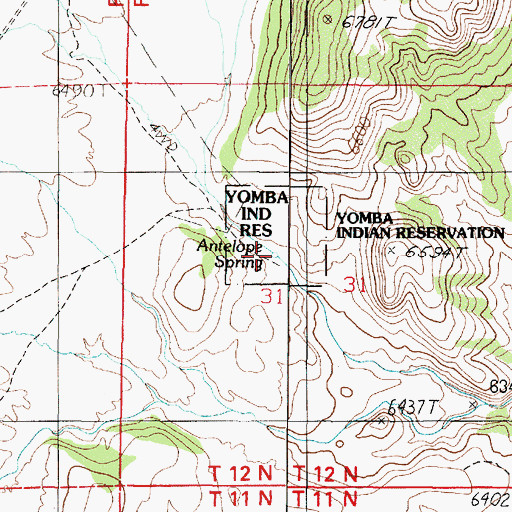 Topographic Map of Antelope Spring, NV