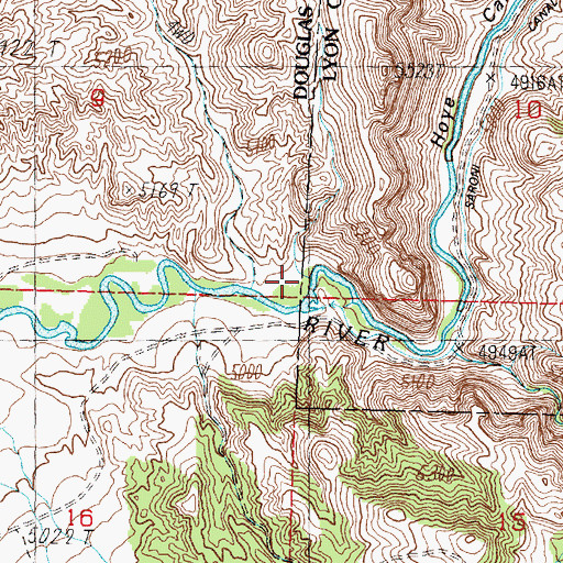 Topographic Map of Antelope Valley, NV