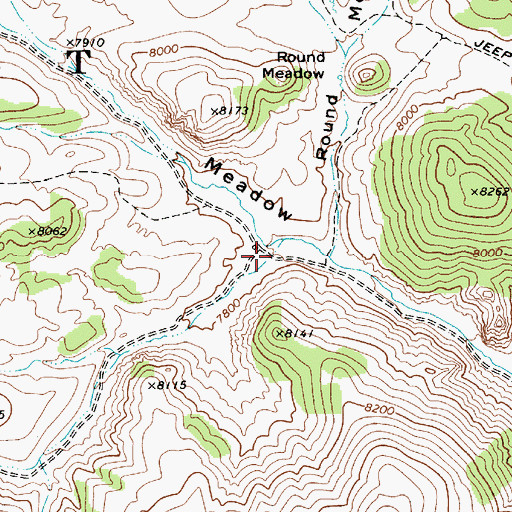 Topographic Map of Antone Creek, NV