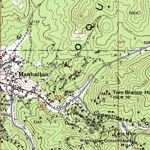 Topographic Map of April Fool Hill, NV