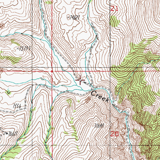 Topographic Map of Arena Ranch, NV