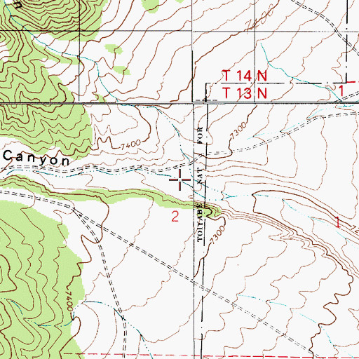 Topographic Map of August Canyon, NV